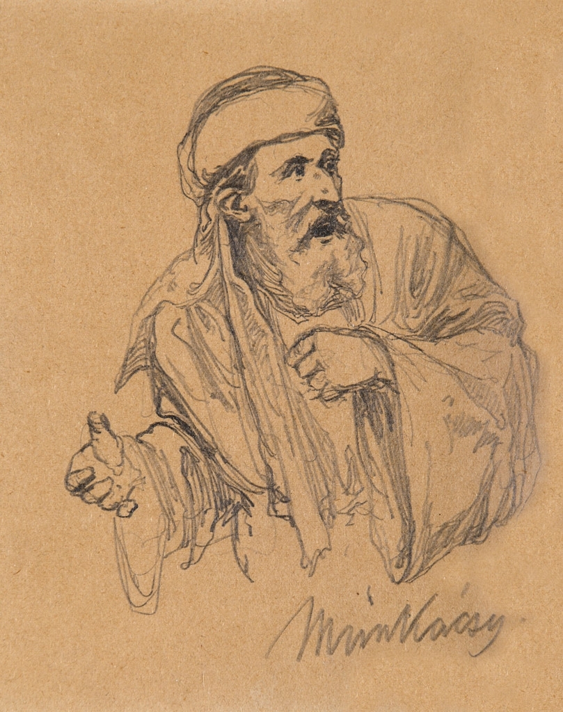 Munkácsy Mihály (1844-1900) Head study