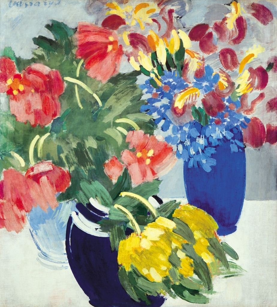 Vaszary János (1867-1939) Flowers in vases, c. 1935