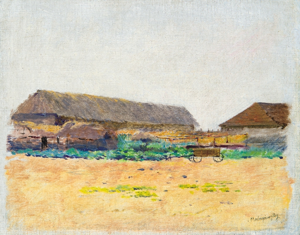 Mednyánszky László (1852-1919) Farm with dray