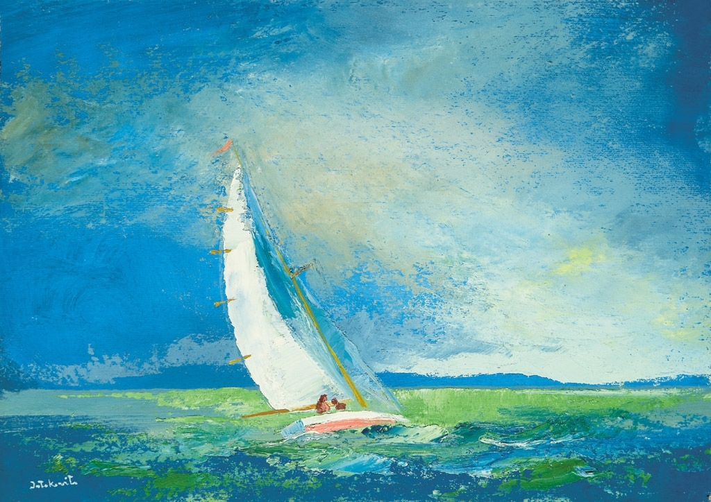 Istókovits Kálmán (1898-1990) Sailer on Lake Balaton