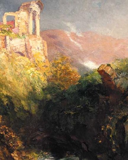 Háry Gyula (1864-1946) Tivoli landscape