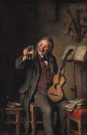 Kern Hermann Ármin (1838-1912) The happy musician