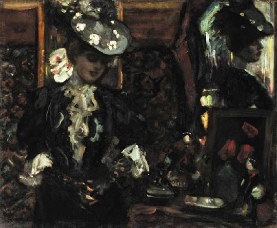 Csók István (1865-1961) Párizsi szalonban, 1906