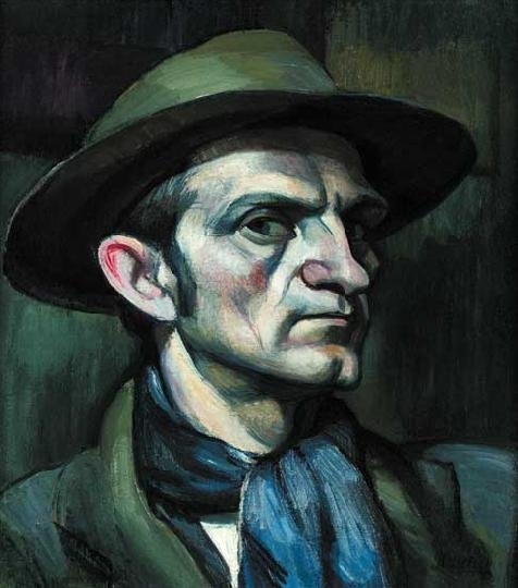 Kmetty János (1889-1975) Self-portrait in a hat, around 1920