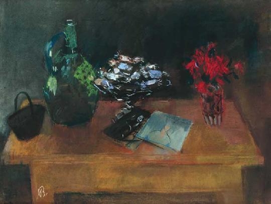 Bernáth Aurél (1895-1982) Still life with table