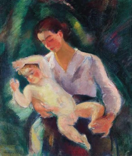 Márffy Ödön (1878-1959) Mother with child