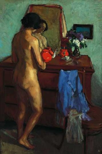 Litteczky Endre (1880-1953) In front of the mirror