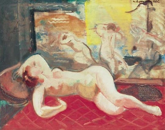 Márffy Ödön (1878-1959) Reclining nude, 1930