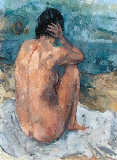 Bernáth Aurél (1895-1982) Nude on the shore (Day-dreamer I.) 1937