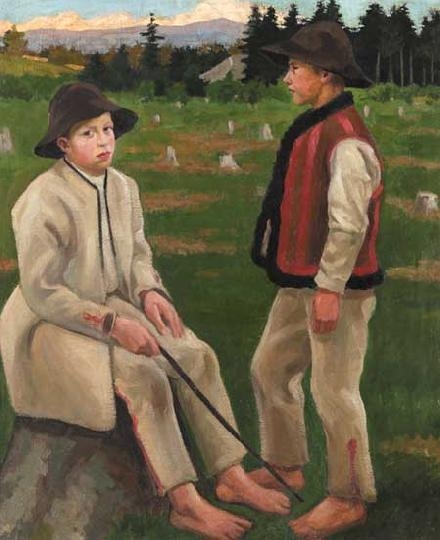 Glatz Oszkár (1872-1958) Shephard boys