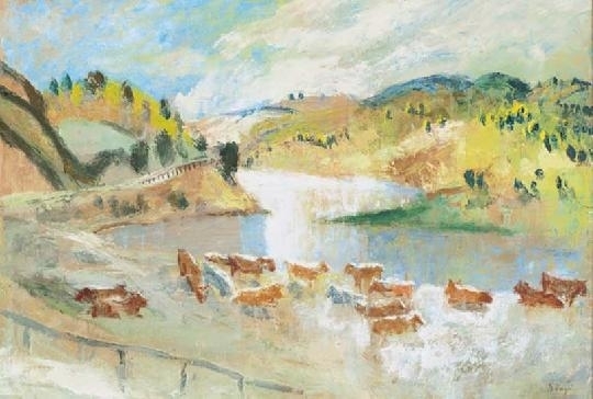Szőnyi István (1894-1960) The Danube at Zebegény