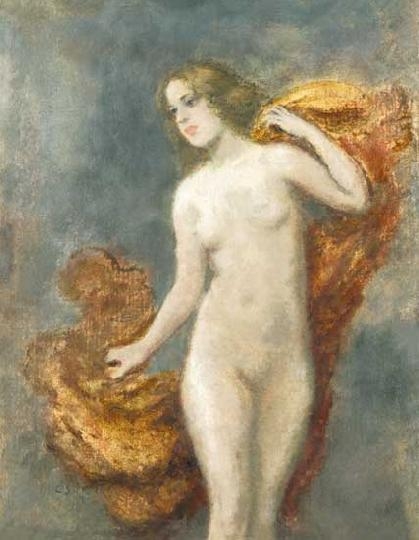 Csók István (1865-1961) Nude with veil