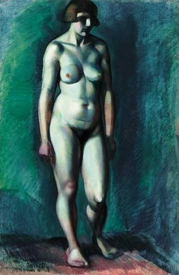Kmetty János (1889-1975) Standing female nude, around 1916