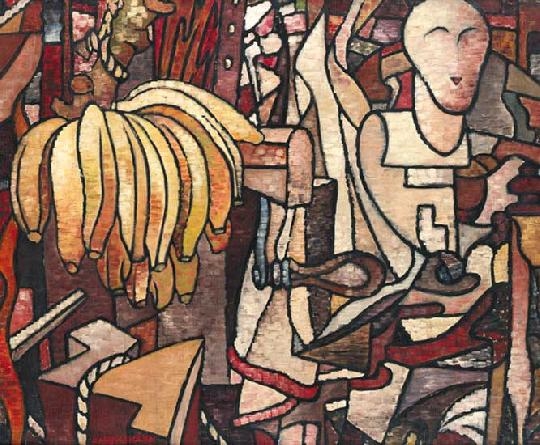 Farkasházy Miklós (1895-1964) The banana vendor