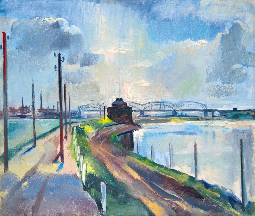 Szőnyi István (1894-1960) Tájkép híddal, 1931