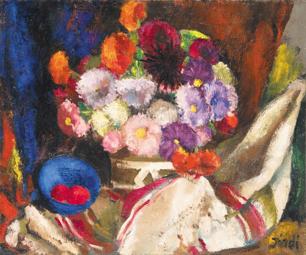 Jándi Dávid (1893-1944) Stil-life with flowers