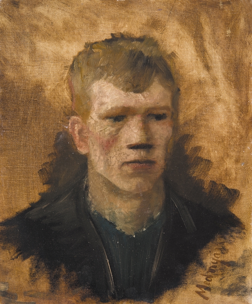 Mednyánszky László (1852-1919) Portrait of a boy