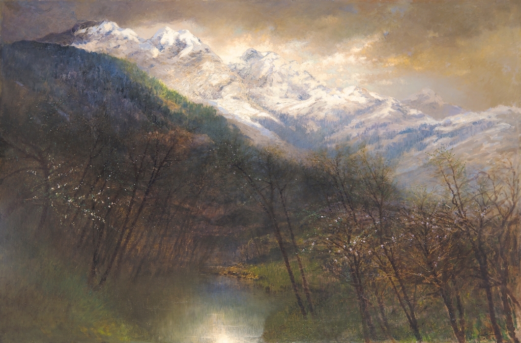 Szepesi Kuszka Jenő 1885-1948 View of the Tatras  (Spring), 1911