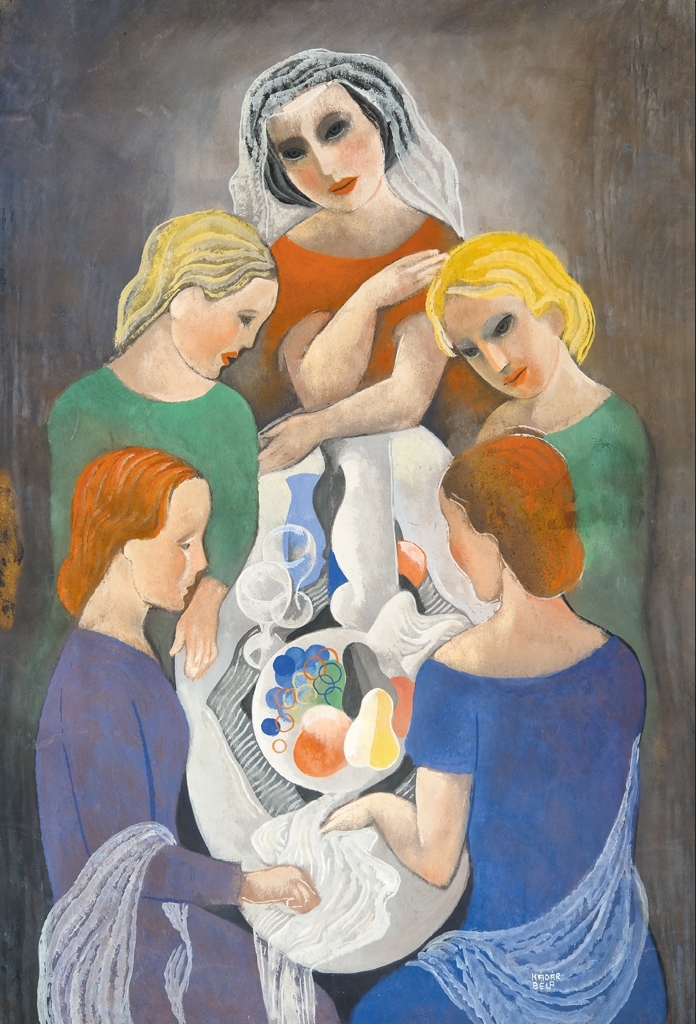 Kádár Béla (1877-1956) Wreath of the ladies