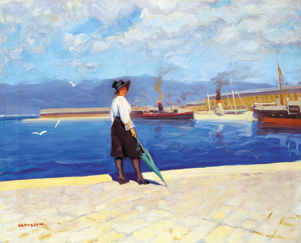 Mousson Tivadar (1887-1946) Kikötőben
