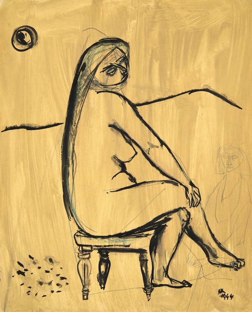 Ámos Imre (1907-1944) Woman sitting, 1944
