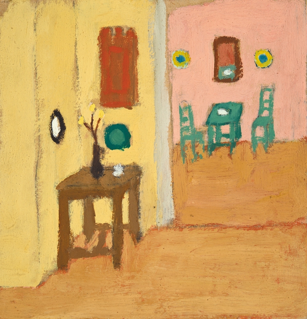 Czimra Gyula (1901-1966) Yellow and pink room, 1964
