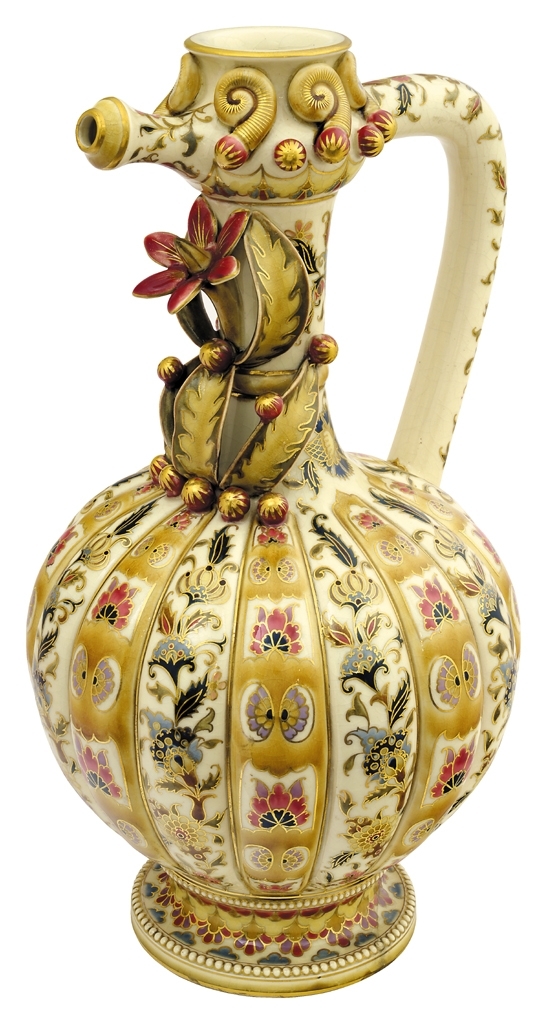Zsolnay Ornamental jar after Turkish design, Zsolnay, 1884