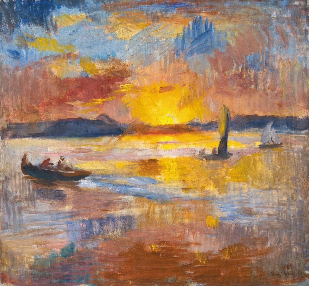 Iványi Grünwald Béla (1867-1940) Sunset at Balaton, 1933