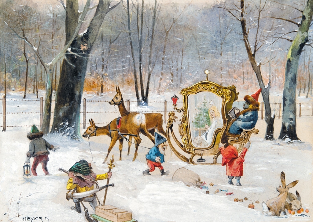 Heyer Artúr (1872-1931) Christmas of the dwarfs