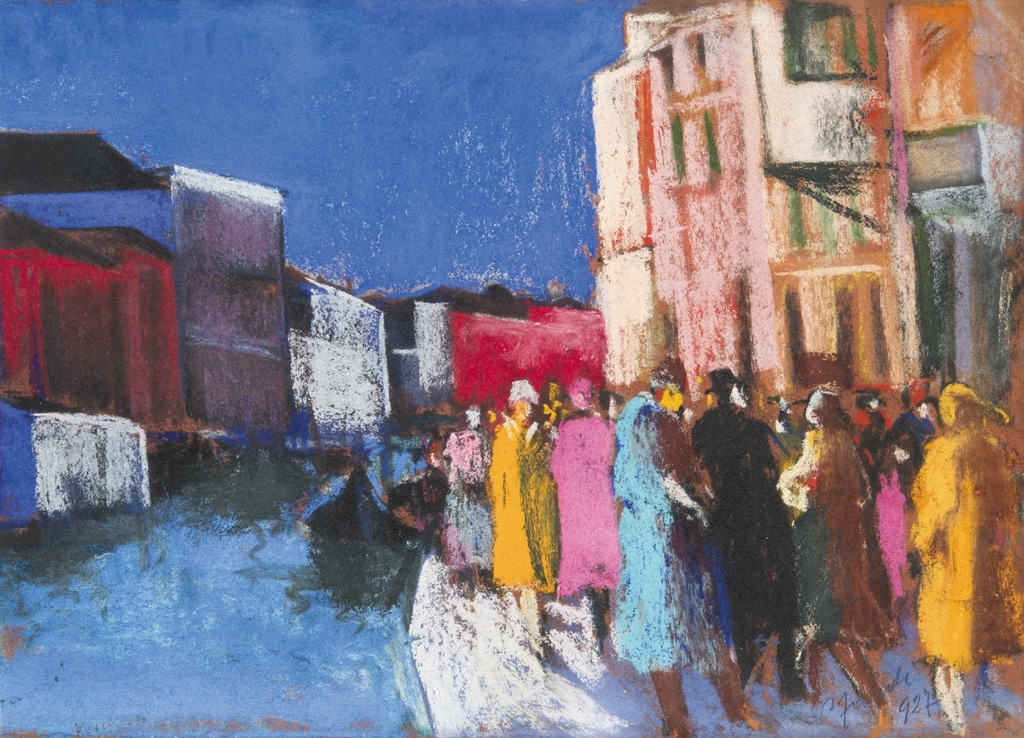 Jándi Dávid (1893-1944) Venetian scene, 1927