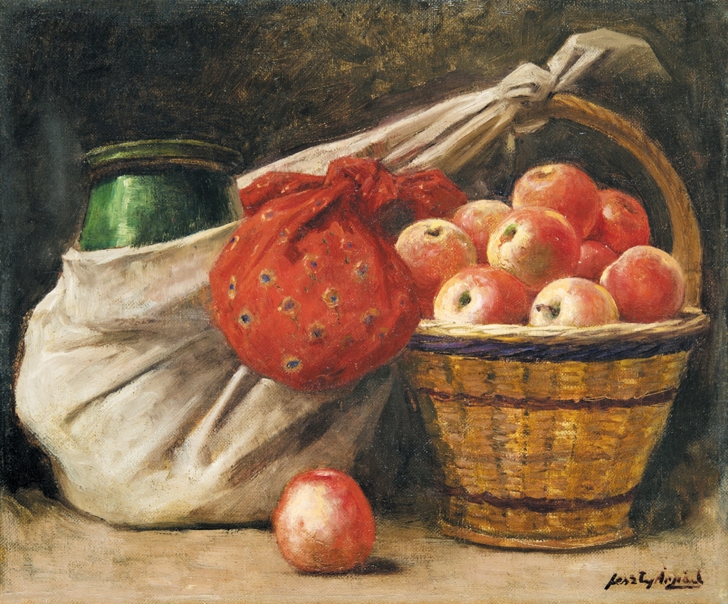 Feszty Árpád (1856-1914) Still life with apples, c. 1910