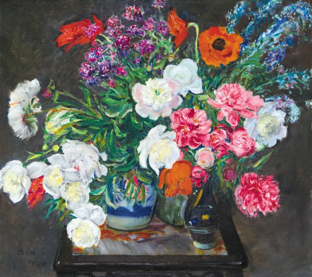 Csók István (1865-1961) Still life with flowers, 1918