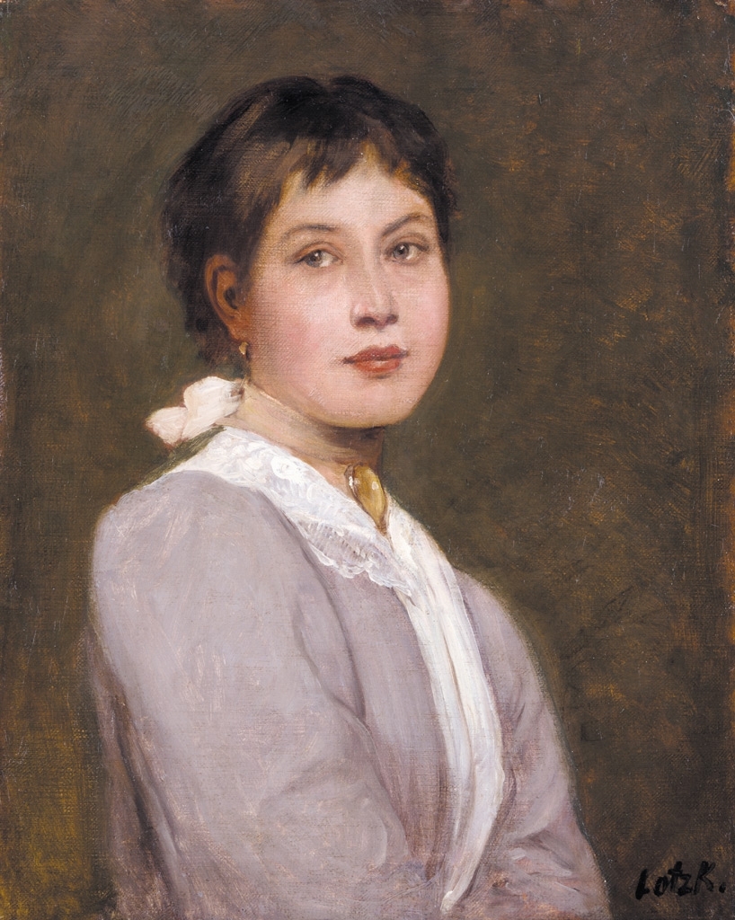 Lotz Károly (1833-1904) Kovács Etelka festőnő arcképe, 1892