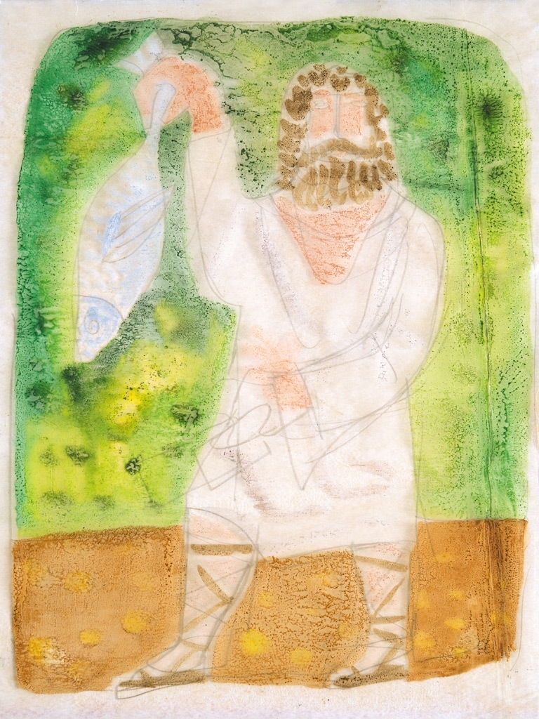 Bálint Endre (1914-1986) Jeruzsálemi bibliaillusztráció: Csodálatos halászat, 1959
