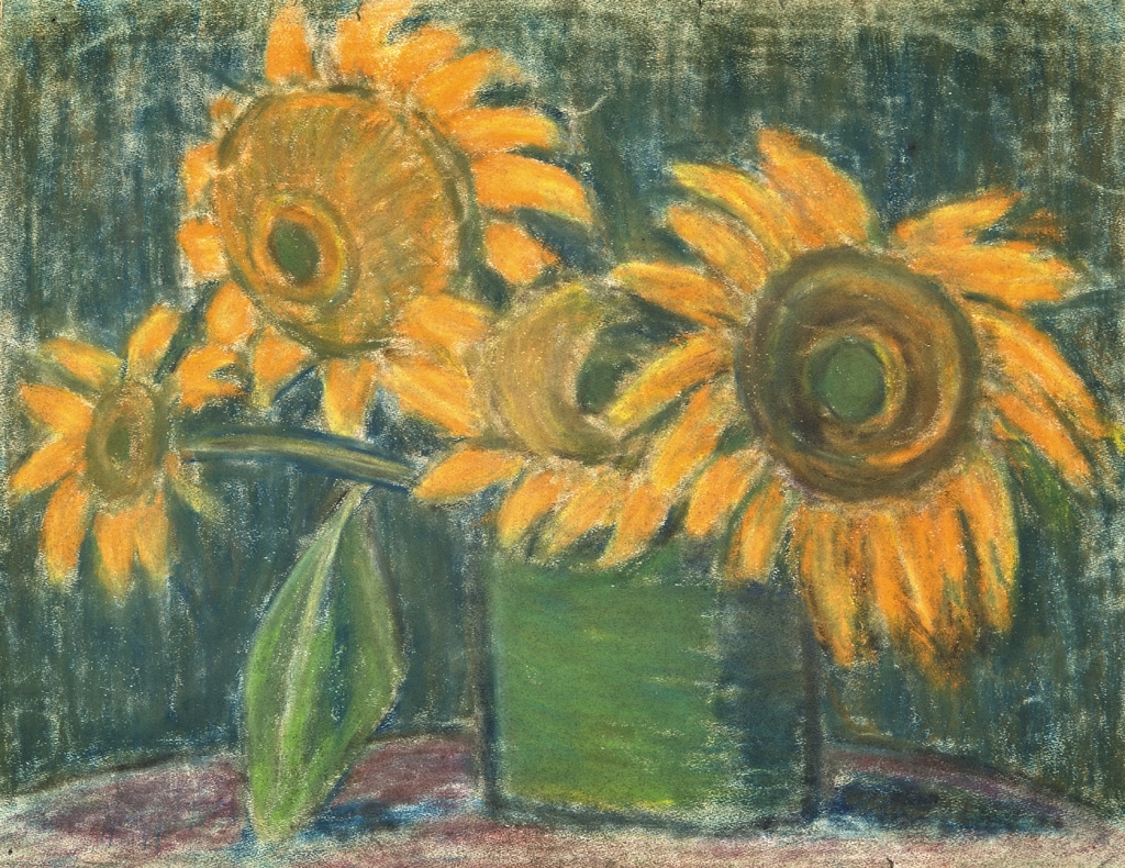 Nagy István (1873-1937) Still life with sunflower