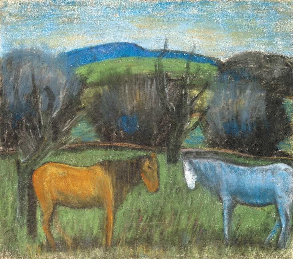 Nagy István (1873-1937) Land with horses