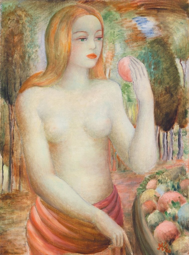Klie Zoltán (1897-1992) Girl with fruits