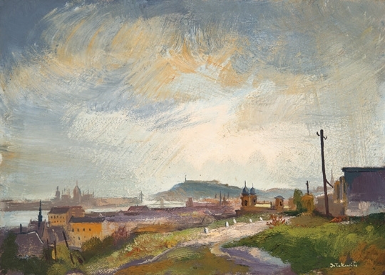 Istókovits Kálmán (1898-1990) Budapest a Rózsadombról, 1956