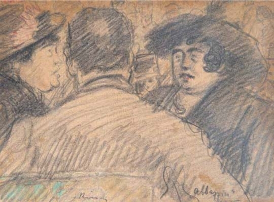 Rippl-Rónai József (1861-1927) Chatting in the coffee-house