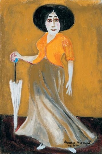 Anna Margit (1913-1991) Lady with an umbrella, 1977