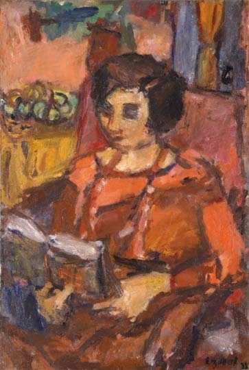 Czóbel Béla (1883-1976) Reading woman, 1931
