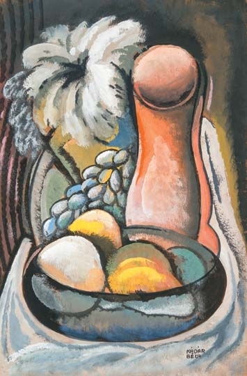 Kádár Béla (1877-1956) Still-life with red vase, c. 1939