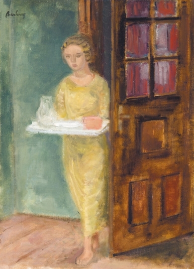 Berény Róbert (1887-1953) Nő tálcával