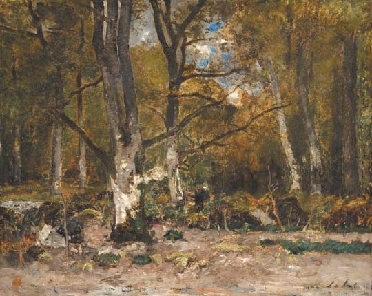 Paál László (1846-1879) Barbizon forest, c.1874