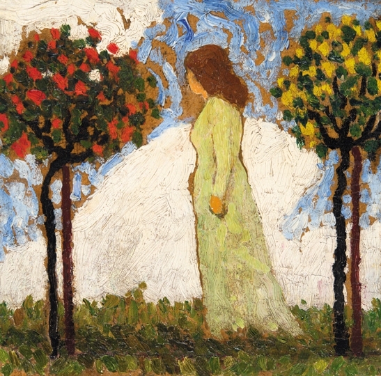 Balla Béla (1882-1965) Virágzó fák között, 1914