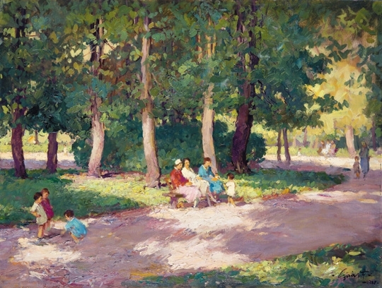 Gaál Ferenc (1891-1956) Parkban, 1937