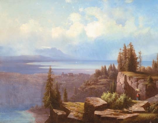 Telepy Károly (1828-1906) Landscape, 1885