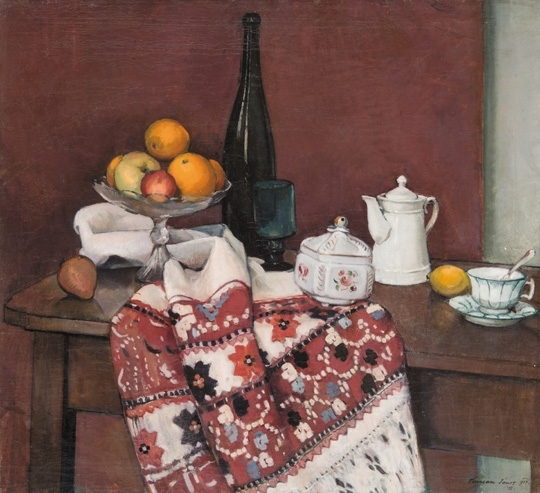Krizsán János (1866-1948) Still-life on the table, 1917