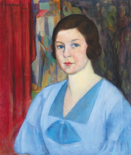 Schönberger Armand (1885-1974) Nő ablak előtt, 1933