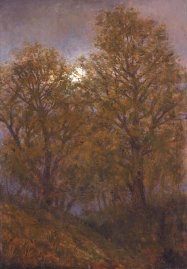 Mednyánszky László (1852-1919) Autumn forest in moonlight